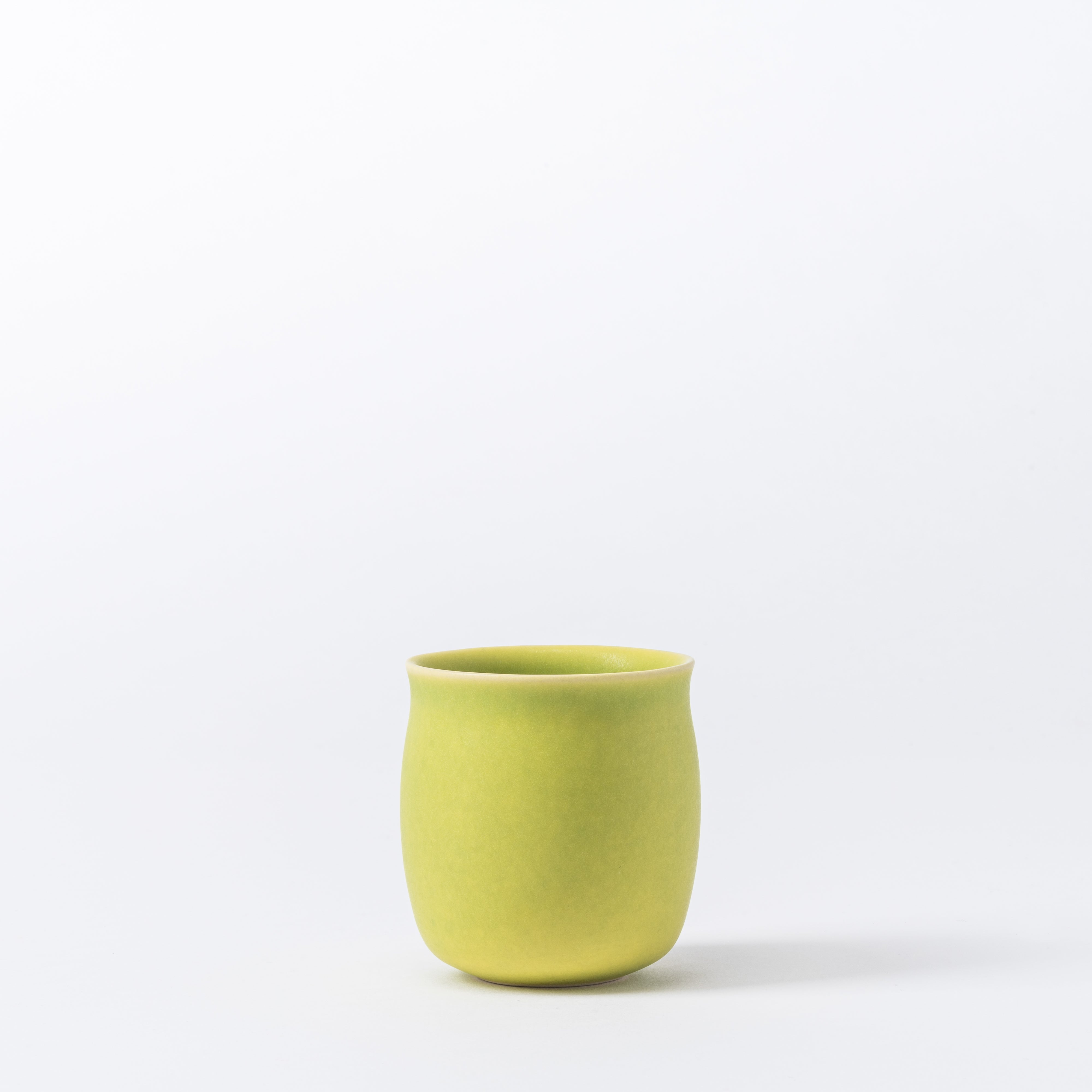 Set of 2 Small Spring Apple Tasting Cups - Rounded Ceramic Mini Set