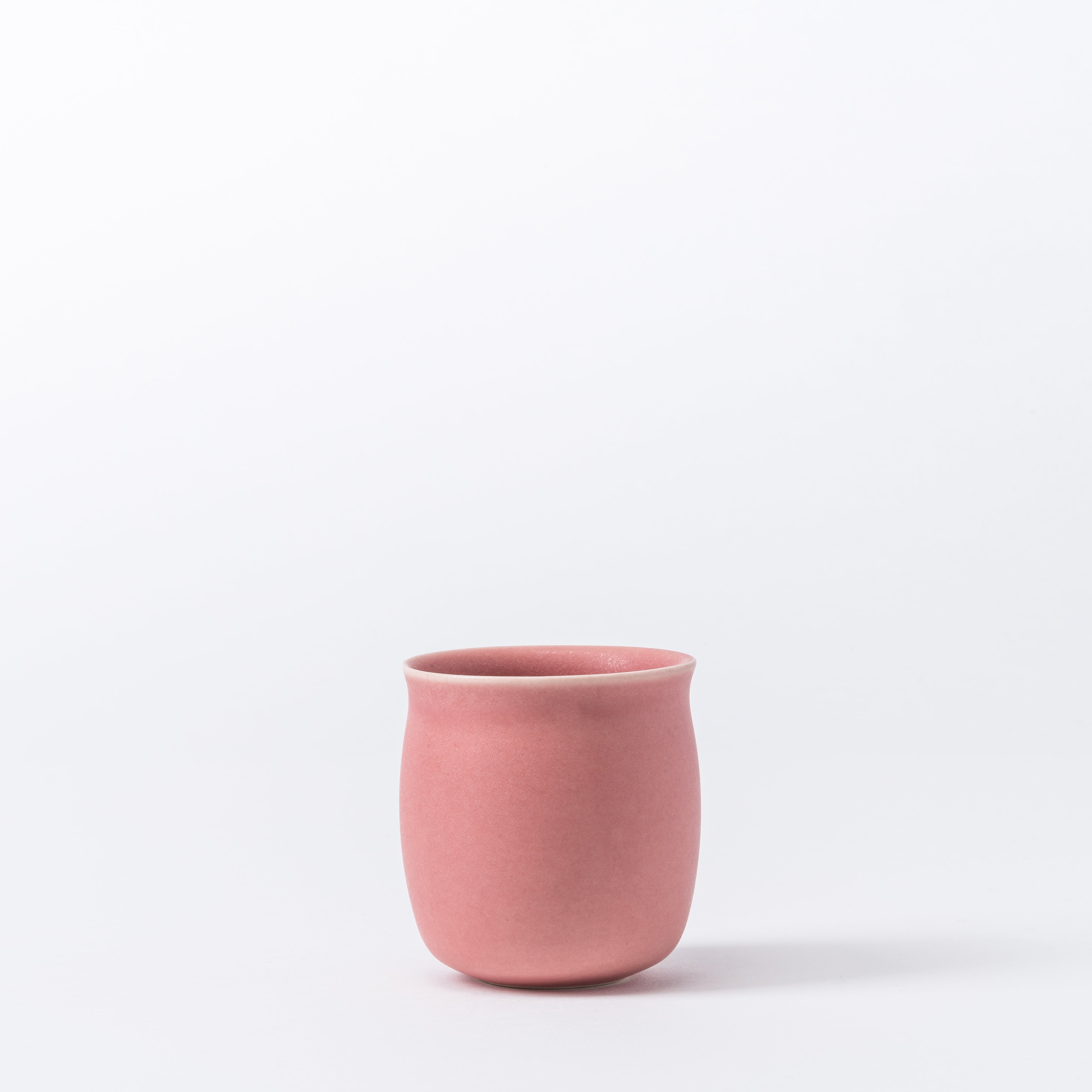 Set of 2 Small Young Rose Tasting Cups - Rounded Ceramic Mini Set