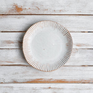 Organic Fluted Side Plate - Snow White