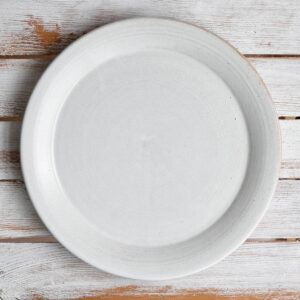 Hand-Thrown Dinner Plate - Snow White