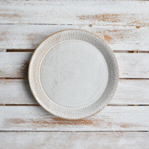 Sea Urchin Rim Side Plate - Snow White