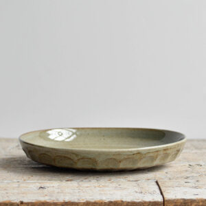 Faceted Deep Dinner Plate - Celadon