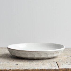 Faceted Deep Dinner Plate - Snow White
